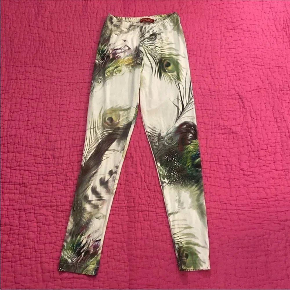 Party21 Sexywear Peacock Feather Print Leggings, S
